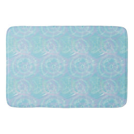 Tapete De Banheiro Sereno Tie-Dye Azul