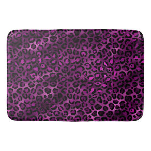 Tapete De Banheiro Série Leopardo Roxo e Dourada Design 3
