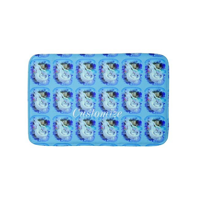 Tapete De Banheiro Sessão de Sessão de Sessão Branca Thunder_Cove (frente)