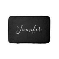 Seu nome | Script branco elegante em preto