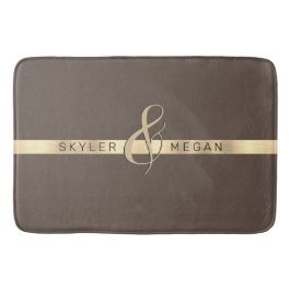 Tapete De Banheiro Seus Nomes, Dourada Greve em Castanho