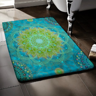 Tapete De Banheiro Shambala Tantric Nymphaea mandala art
