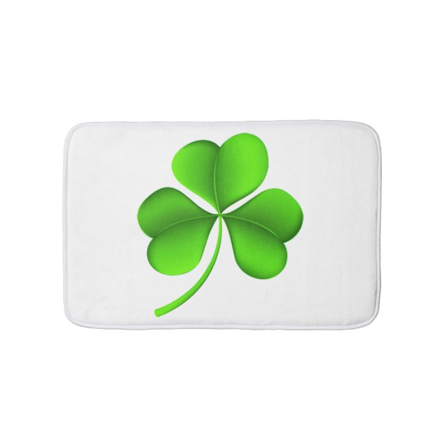 Tapete De Banheiro Shamrock Verde em White Bmcnt (frente)