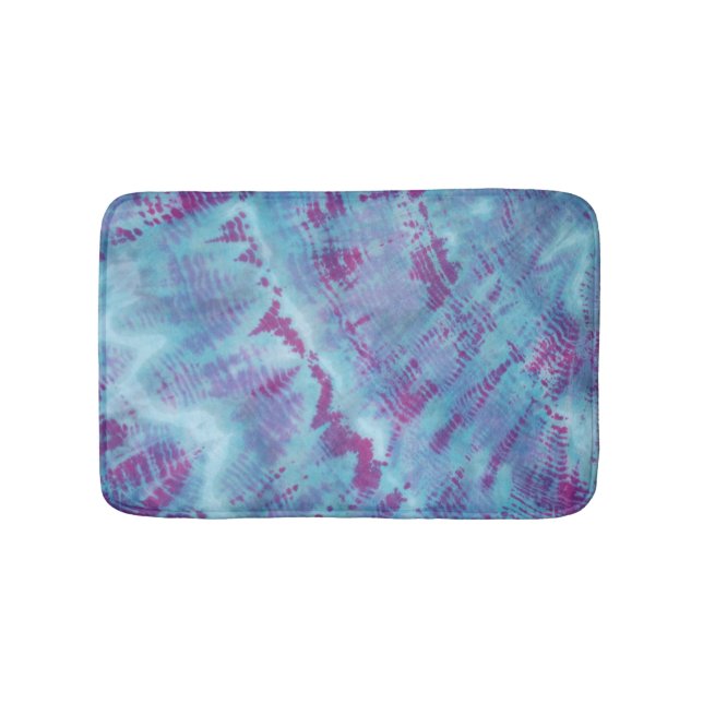 Tapete De Banheiro Shibori Tie Dye Blue Roxo (frente)