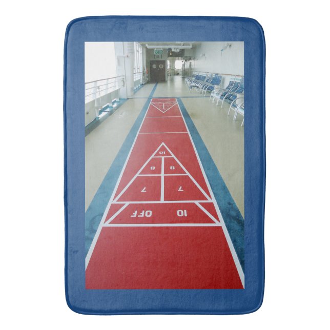 Tapete De Banheiro Shuffleboard a bordo (Frente Vertical)