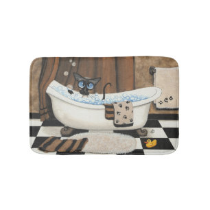 Tapete De Banheiro Siamese Cat Bath por Bihrle