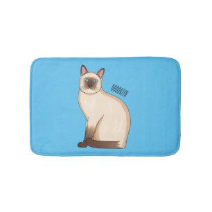Tapete De Banheiro Siamese cat cartoon illustration