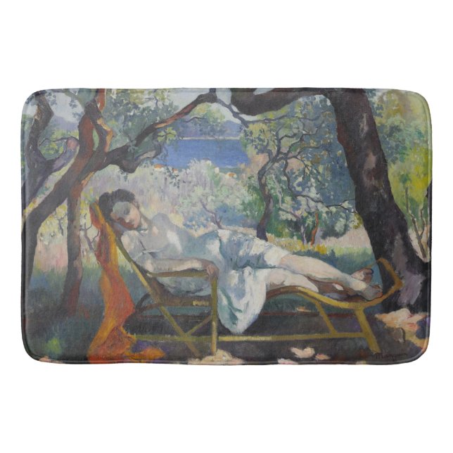 Tapete De Banheiro Siesta (Jeanne Sleeping in Mediterranean Garden) (Frente)