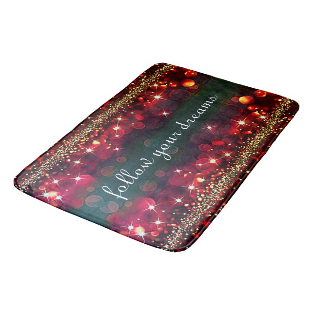 Tapete De Banheiro Siga seus sonhos, Sparkle Bath Mat. (Angulado)