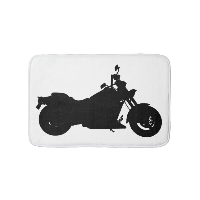 Tapete De Banheiro Silhueta da motocicleta (frente)