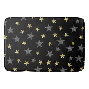 Tapete De Banheiro Silver e Douradas estrelas Black Hollywood Star Gl