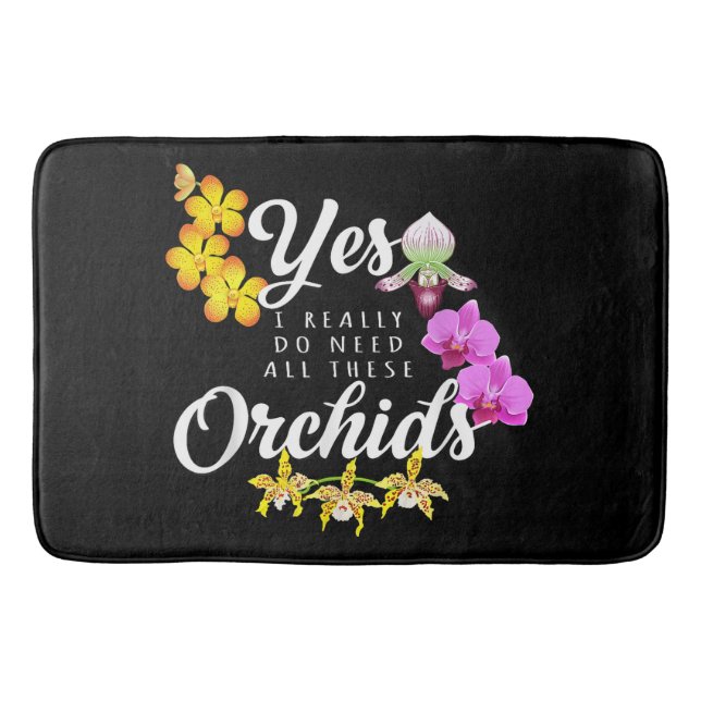 Tapete De Banheiro Sim, eu realmente preciso de todas essas orquídeas (Frente)
