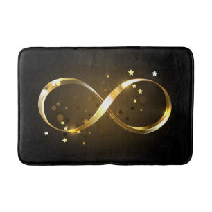 Tapete De Banheiro Símbolo Infinity do ouro