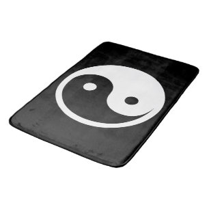 Tapete De Banheiro Símbolo Yin Yang - tatuagem sólida design 2