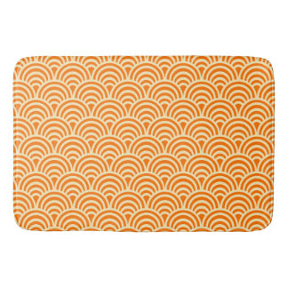 Tapete De Banheiro Simple Orange Scallop Pattern