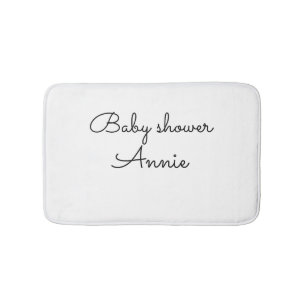 Tapete De Banheiro simples mínimo adicione o nome do texto baby showe