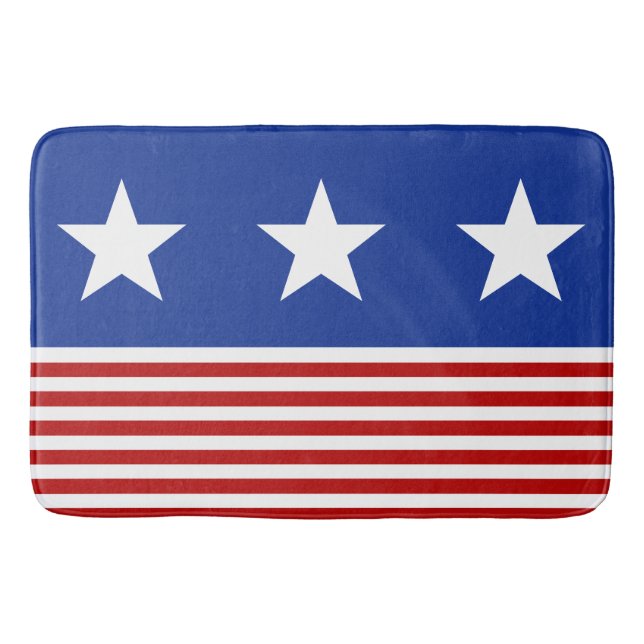 Tapete De Banheiro Simples símbolos estrelas e riscas + suas ideias (Frente)