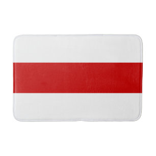 Tapete De Banheiro Sinalizador da Bielorrússia (Vermelho e Branco)