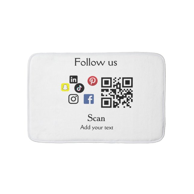Tapete De Banheiro site simples de código de barras de código QR de e (frente)