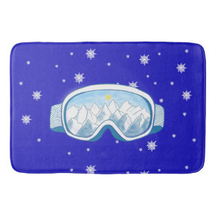 Tapete De Banheiro Ski Goggles Snowflake Dance