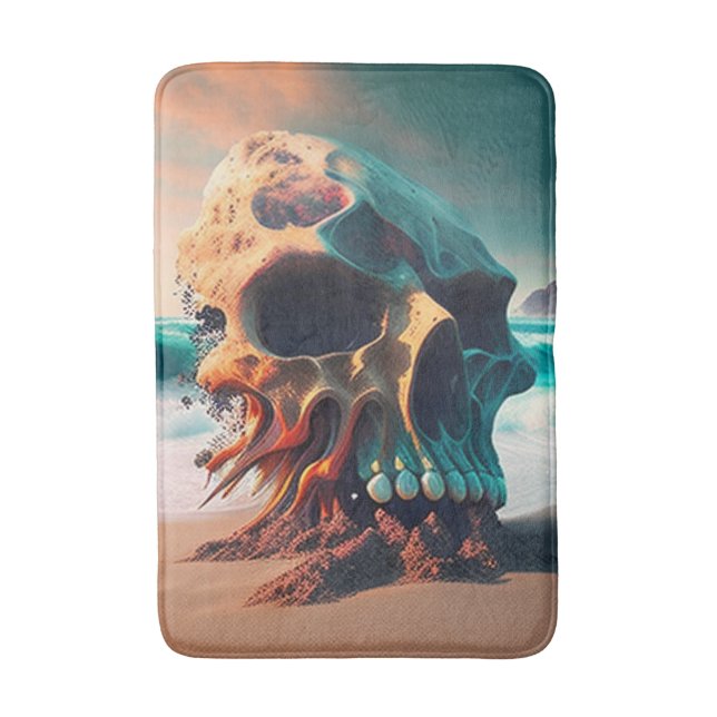 Tapete De Banheiro Skull on the beach (Frente Vertical)