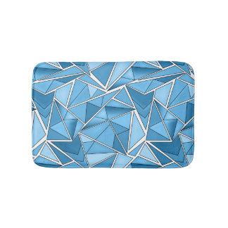 Tapete De Banheiro Sky blue and blue geometric shapes pattern modern 