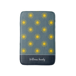 Tapete De Banheiro Slate Blue Sunburst Bath Mat