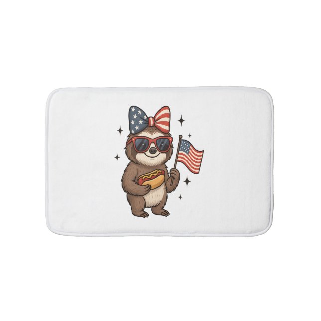Tapete De Banheiro Sloth 4 de julho (frente)