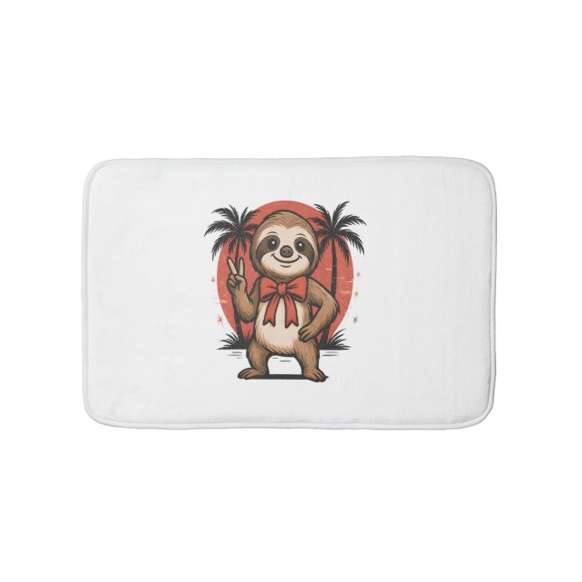 Tapete De Banheiro Sloth Summer Beach Rocking (frente)