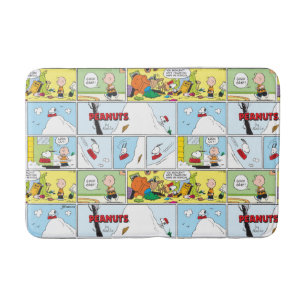 Tapete De Banheiro Snoopy Sled Riding Comida Dish
