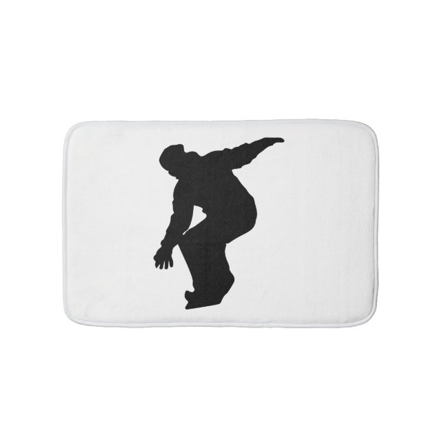 Tapete De Banheiro Snowboarder Silhouette (frente)