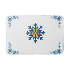 Tapete De Banheiro Snowflakes Pattern Bathmat
