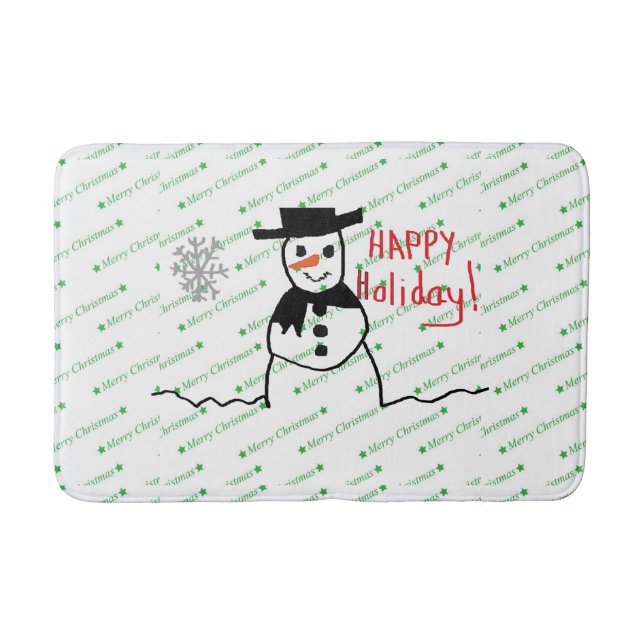 Tapete De Banheiro Snowman Bath Mat (Frente)