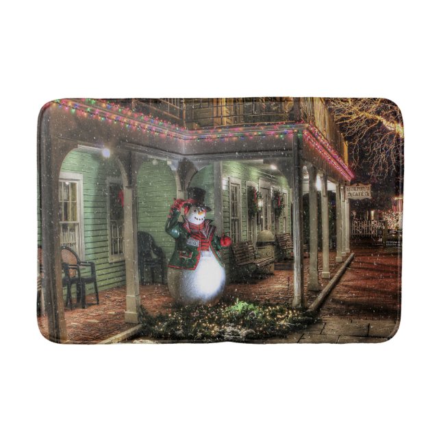 Tapete De Banheiro Snowman Saudações (Frente)