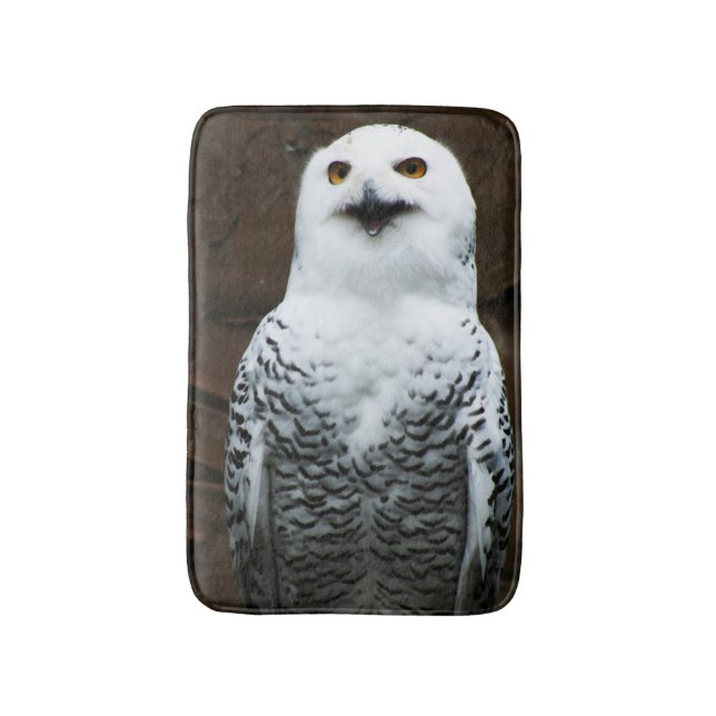 Tapete De Banheiro Snowy Owl bmcna (Frente Vertical)