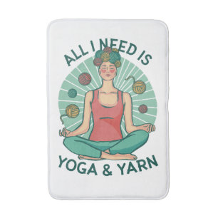 Tapete De Banheiro Só preciso de Yoga e Yarn