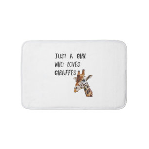 Tapete De Banheiro Só Uma Menina Que Ama Girafas Bestiçadas
