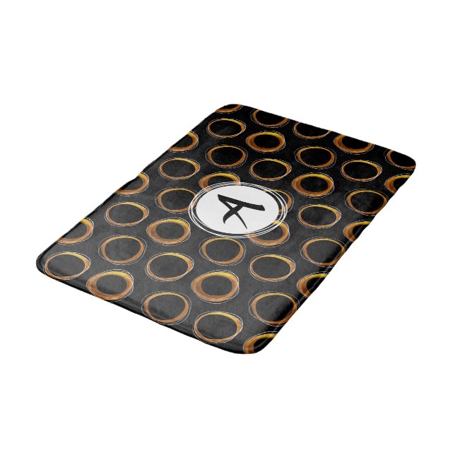 Tapete De Banheiro Solar Eclipse Mid-Century Modern Black & Gold (Angulado)