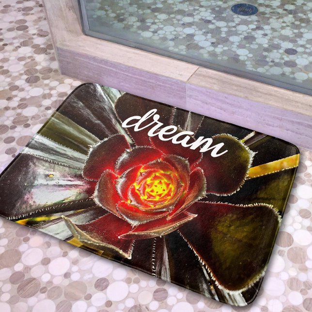 Tapete De Banheiro Sonho de Fotografia de Fechamento do Cacto Laranja (Criador carregado)