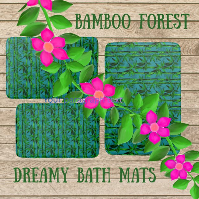 Tapete De Banheiro Sonhos da Floresta Tropical Floresta de Bambu  (3 sizes available)
