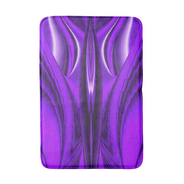 Tapete De Banheiro Sonhos de Arco-Íris de Flor Roxo (Frente Vertical)