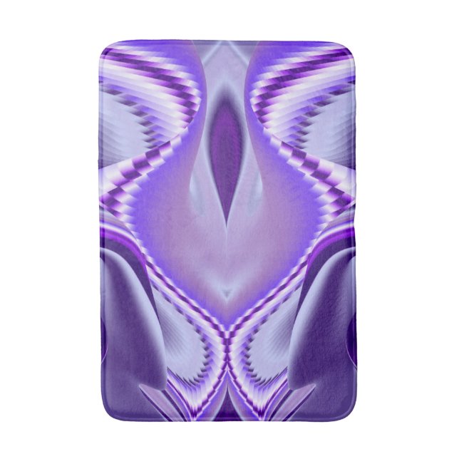Tapete De Banheiro Sonhos de Arco-Íris de Flor Roxo (Frente Vertical)