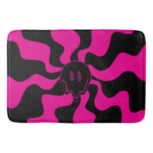 Tapete De Banheiro Sorria derretida - Magenta e Preto