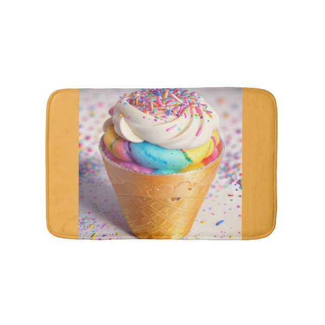 Tapete De Banheiro Sorvete Rainbow Sprinkles (frente)