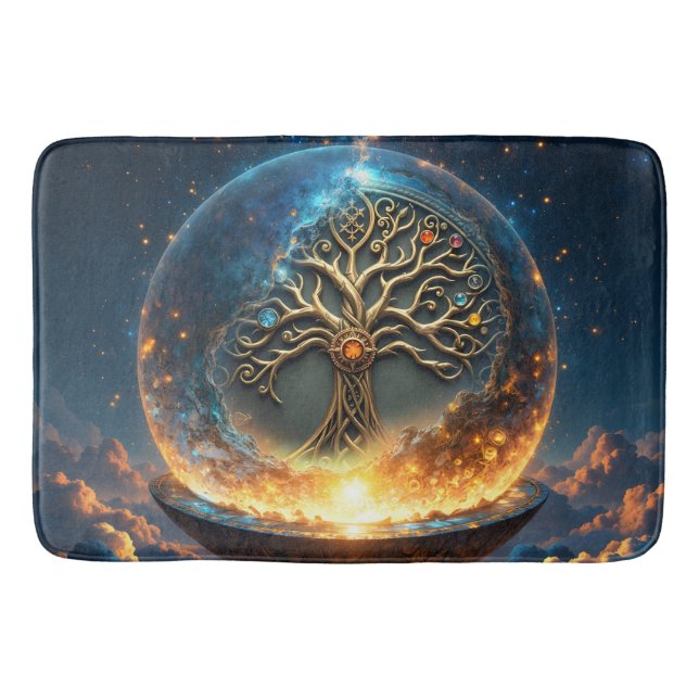 Tapete De Banheiro Sphere of Life – The Golden World Tree.  (Frente)