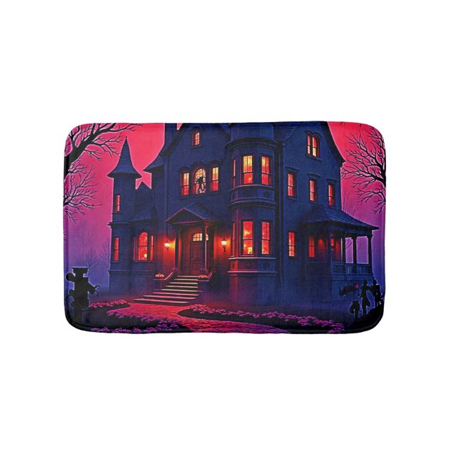 Tapete De Banheiro Spooky Haunted House em Dusk Design (frente)
