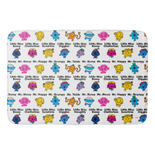 Tapete De Banheiro Sr. Men & Little Miss Nomes dos caracteres
