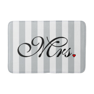 Tapete De Banheiro Sra. Wife Bride Clique para Personalizar as faixas