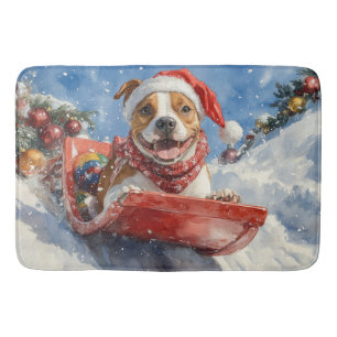 Tapete De Banheiro Staffordshire Americana no Natal de Sledge