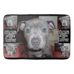 Tapete De Banheiro Staffordshire Bull Terrier Puppy Time,